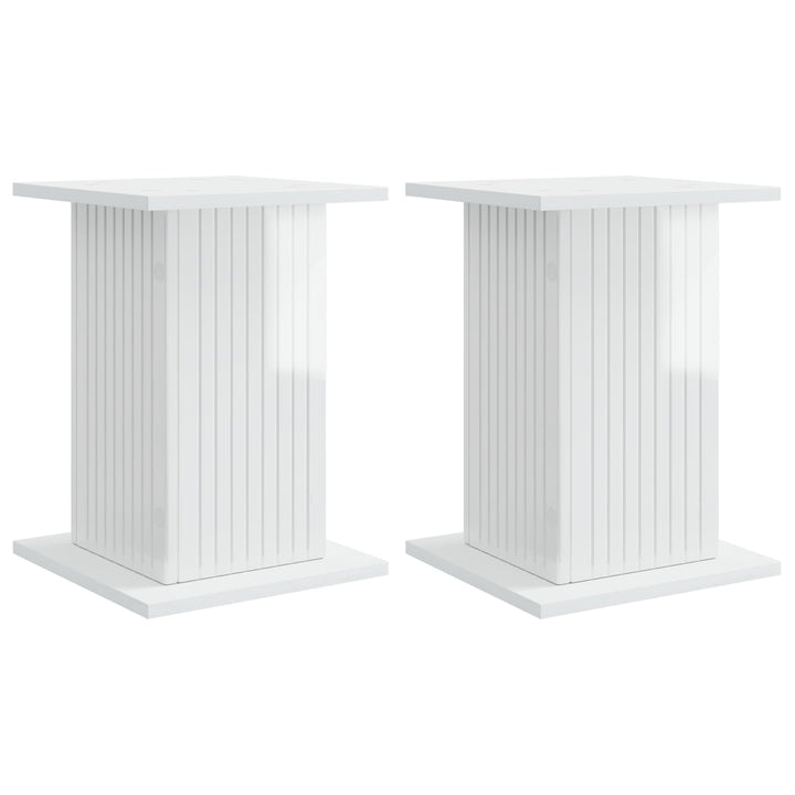 Planteholder 2 pcs Hvid højglans 30,5 x 30 x 43 cm