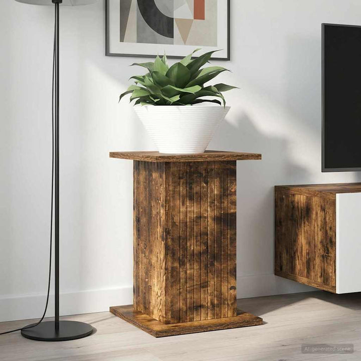 Planteholder 2 pcs Røget eg 30,5 x 30 x 43 cm Konstrueret træ