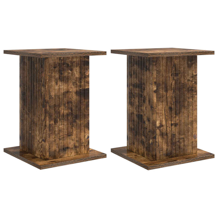 Planteholder 2 pcs Røget eg 30,5 x 30 x 43 cm Konstrueret træ
