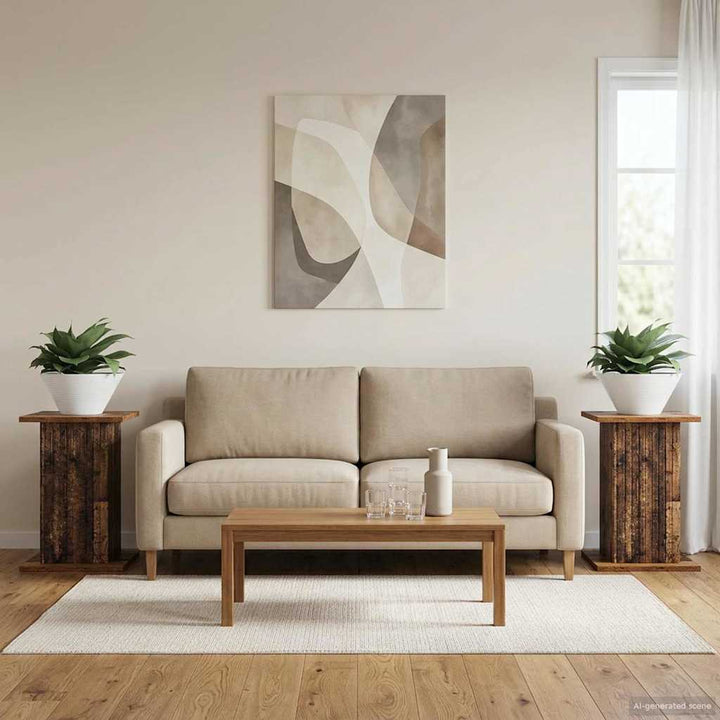 Planteholder 2 pcs Gammelt træ 30,5 x 30 x 43 cm