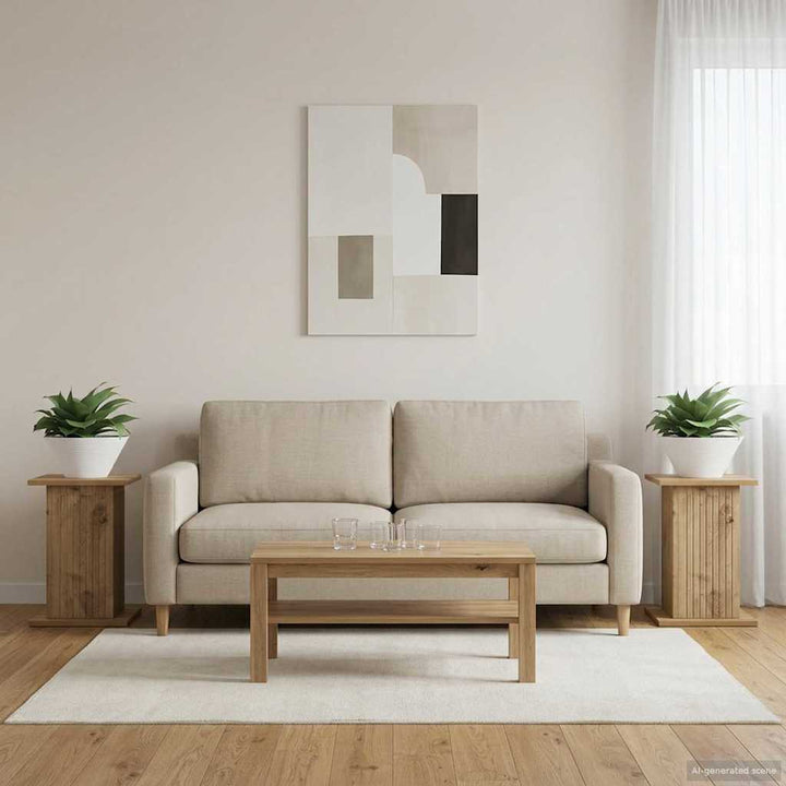 Planteholder 2 pcs Artisan-eg 30,5 x 30 x 43 cm Konstrueret træ