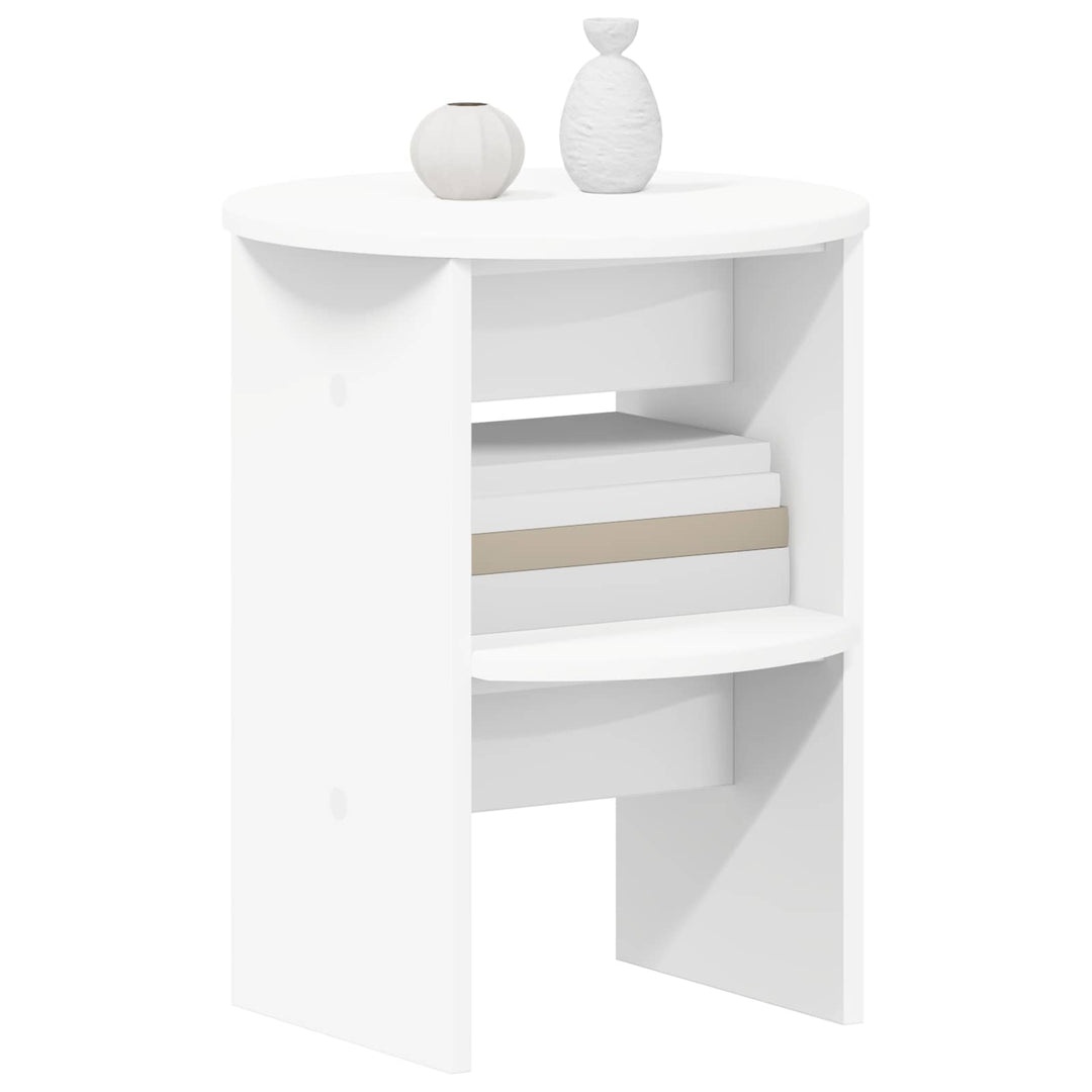 Sideskab Hvid Ø40 x 50 cm Konstrueret træ