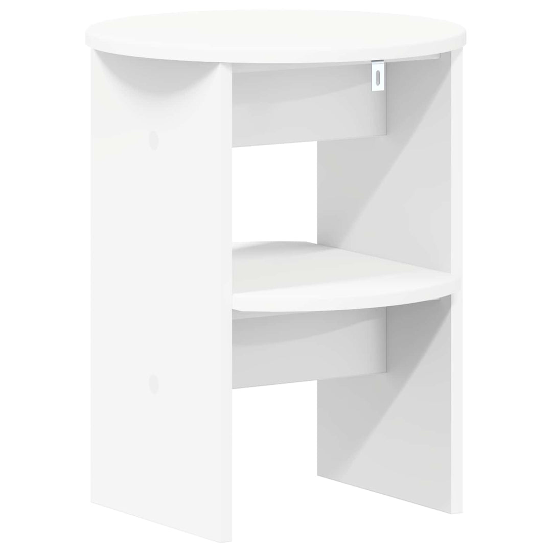 Sideskab 2 stk. Hvid Ø40 x 50 cm Konstrueret træ