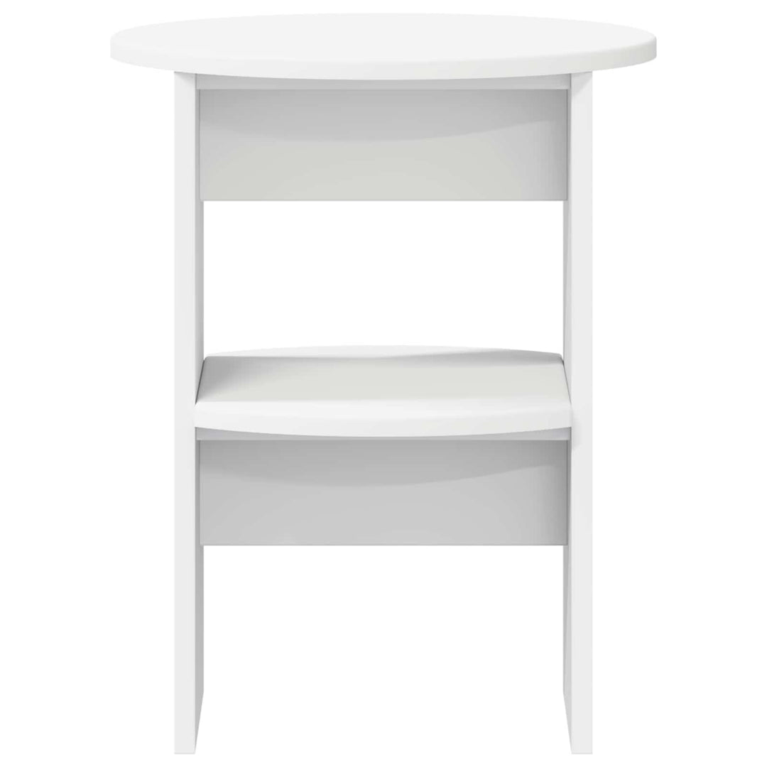 Sideskab 2 stk. Hvid Ø40 x 50 cm Konstrueret træ