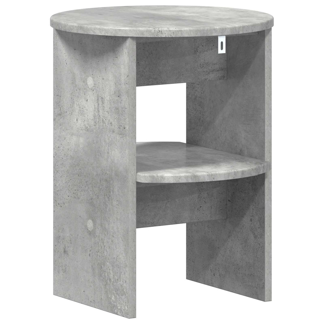 Sideskab BetonGrå Ø40 x 50 cm Konstrueret træ