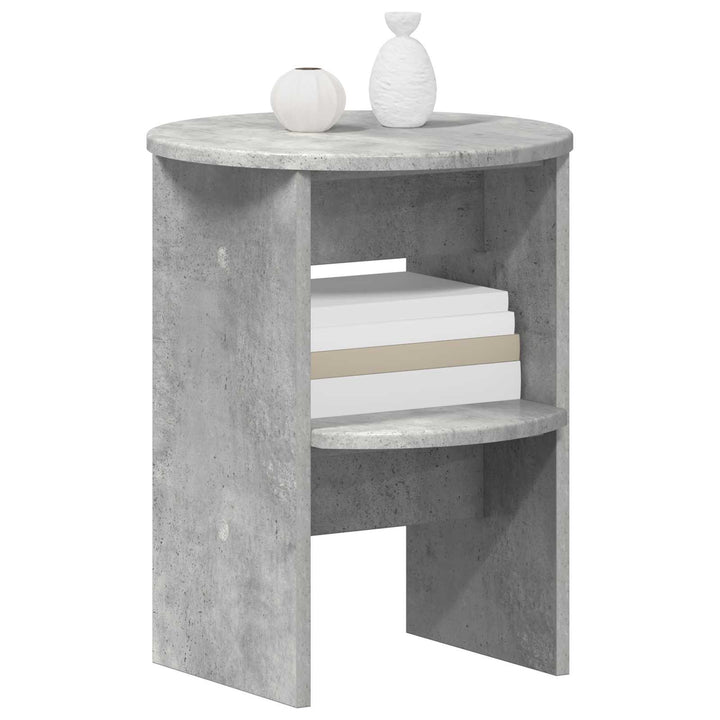 Sideskab BetonGrå Ø40 x 50 cm Konstrueret træ