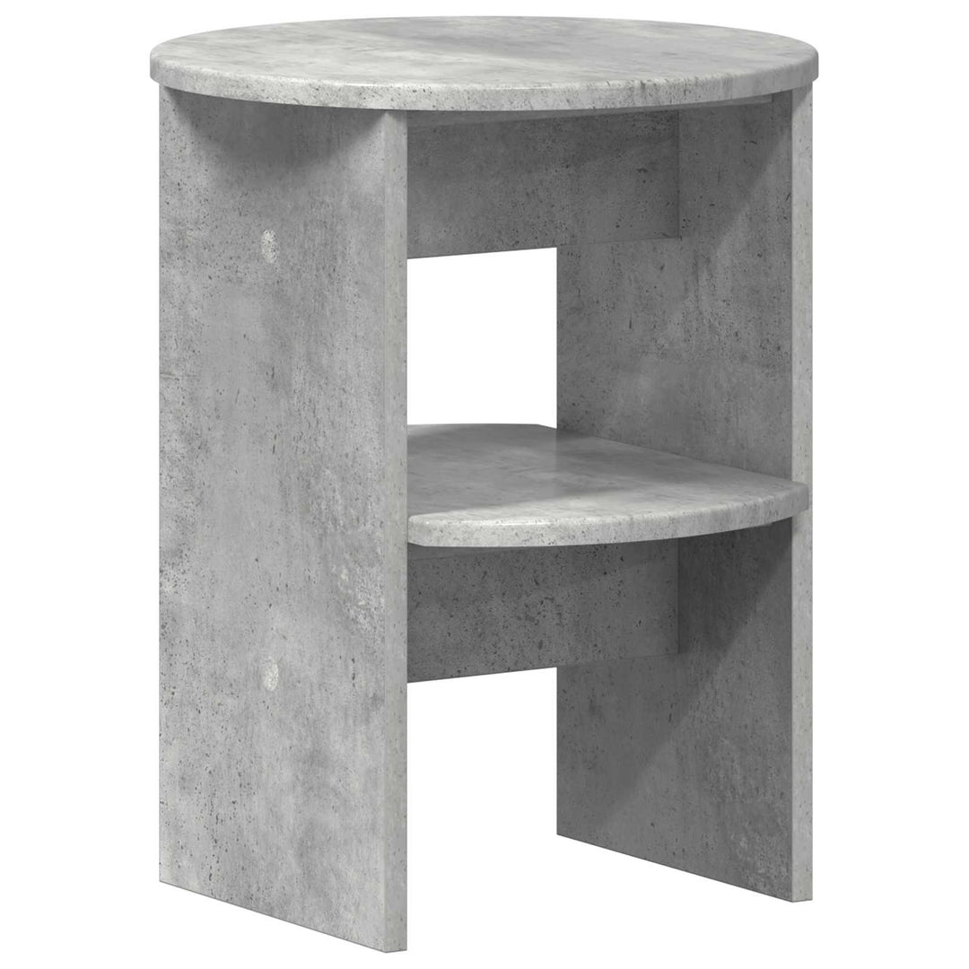 Sideskab 2 pcs BetonGrå Ø40 x 50 cm Konstrueret træ