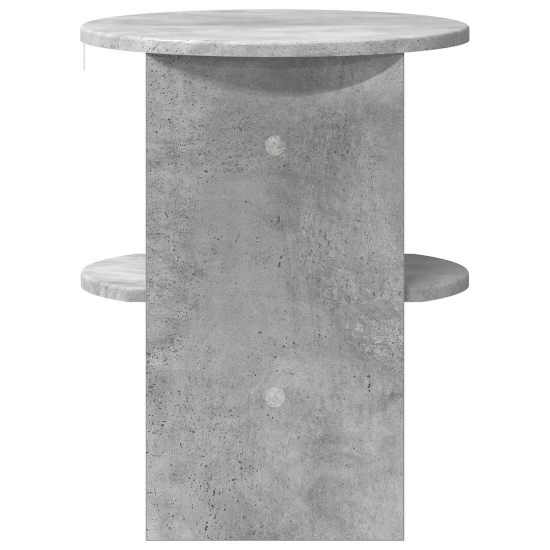 Sideskab 2 pcs BetonGrå Ø40 x 50 cm Konstrueret træ