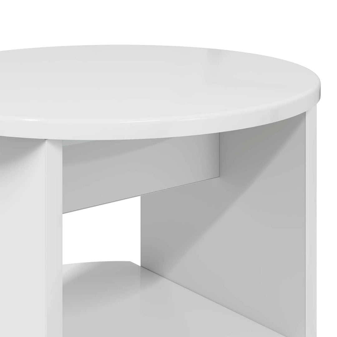 Sideskab Højglans Hvid Ø40 x 50 cm Konstrueret træ