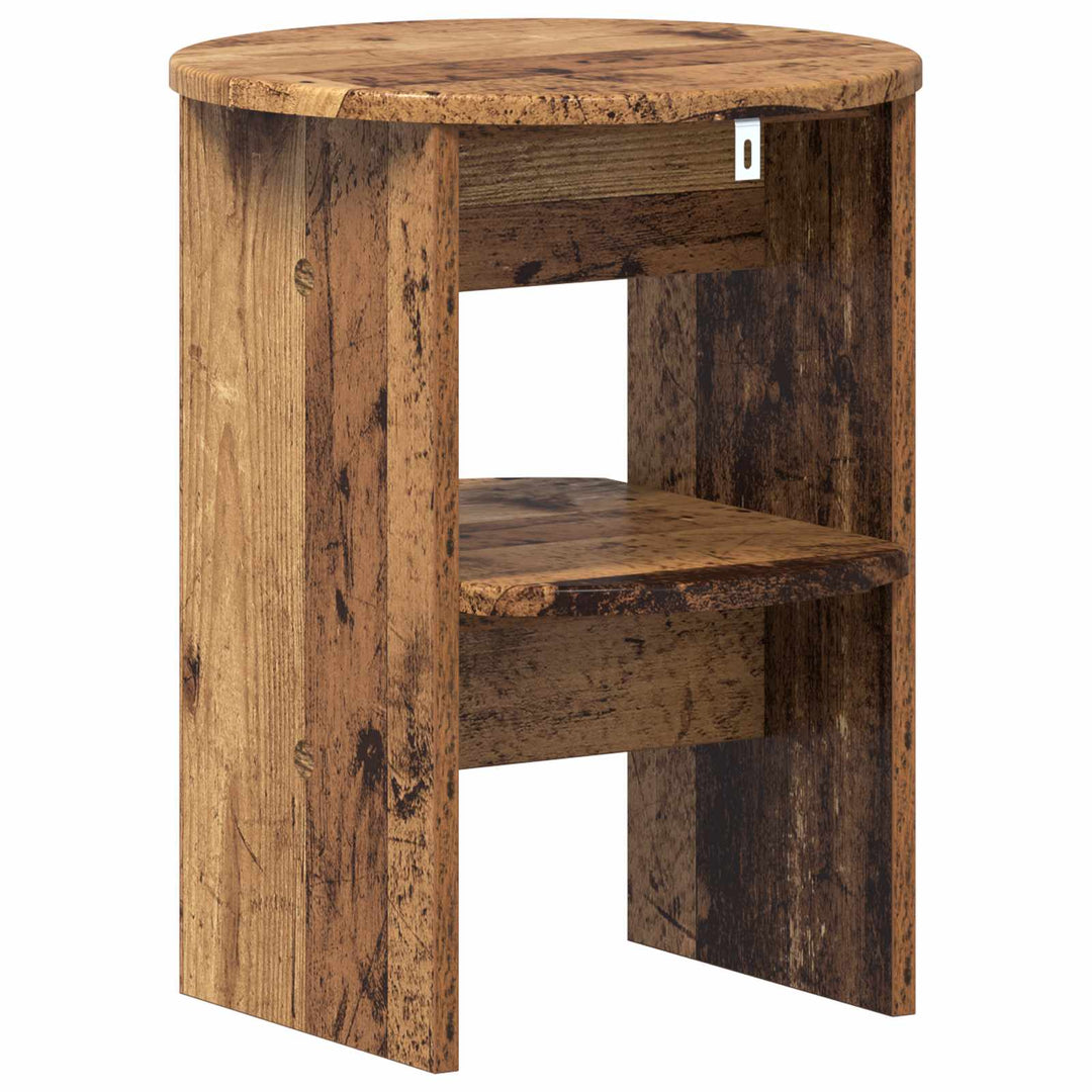Sideskab 2 pcs Gammelt træ Ø40 x 50 cm Konstrueret træ