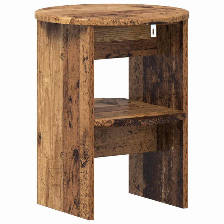 Sideskab 2 pcs Gammelt træ Ø40 x 50 cm Konstrueret træ
