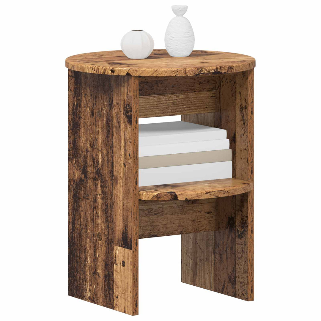 Sideskab 2 pcs Gammelt træ Ø40 x 50 cm Konstrueret træ
