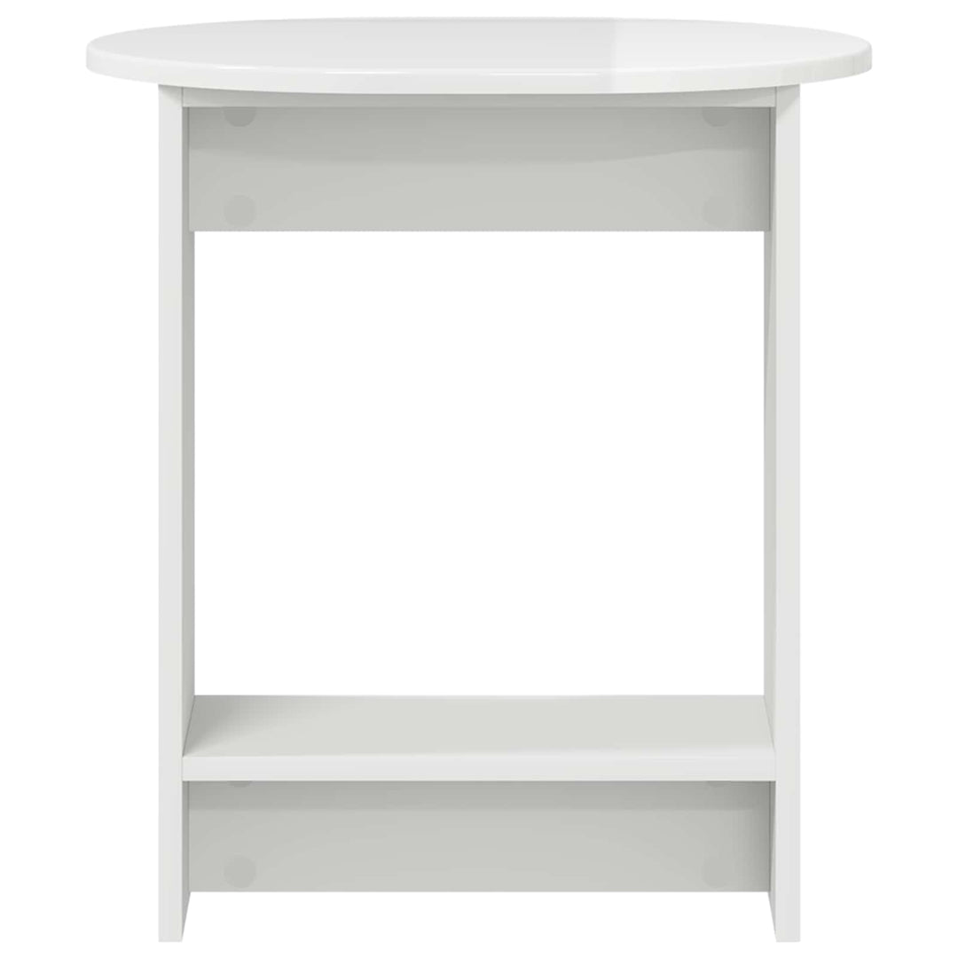 Sidebord Hvid højglans 50 x 39,5 x 55 cm Konstrueret træ