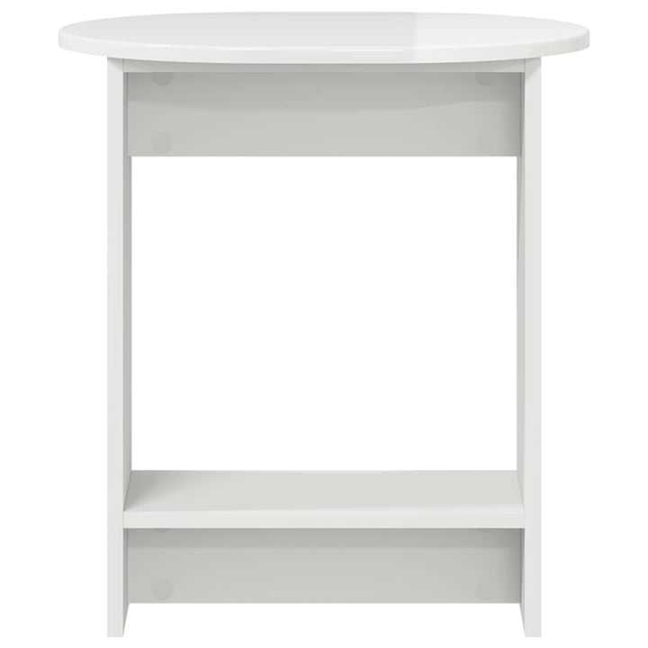 Sidebord Hvid højglans 50 x 39,5 x 55 cm Konstrueret træ
