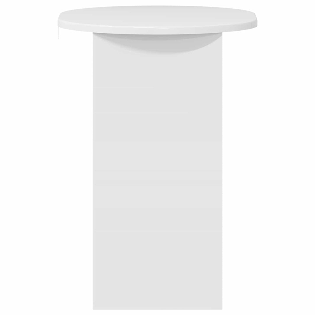 Sidebord Hvid højglans 50 x 39,5 x 55 cm Konstrueret træ