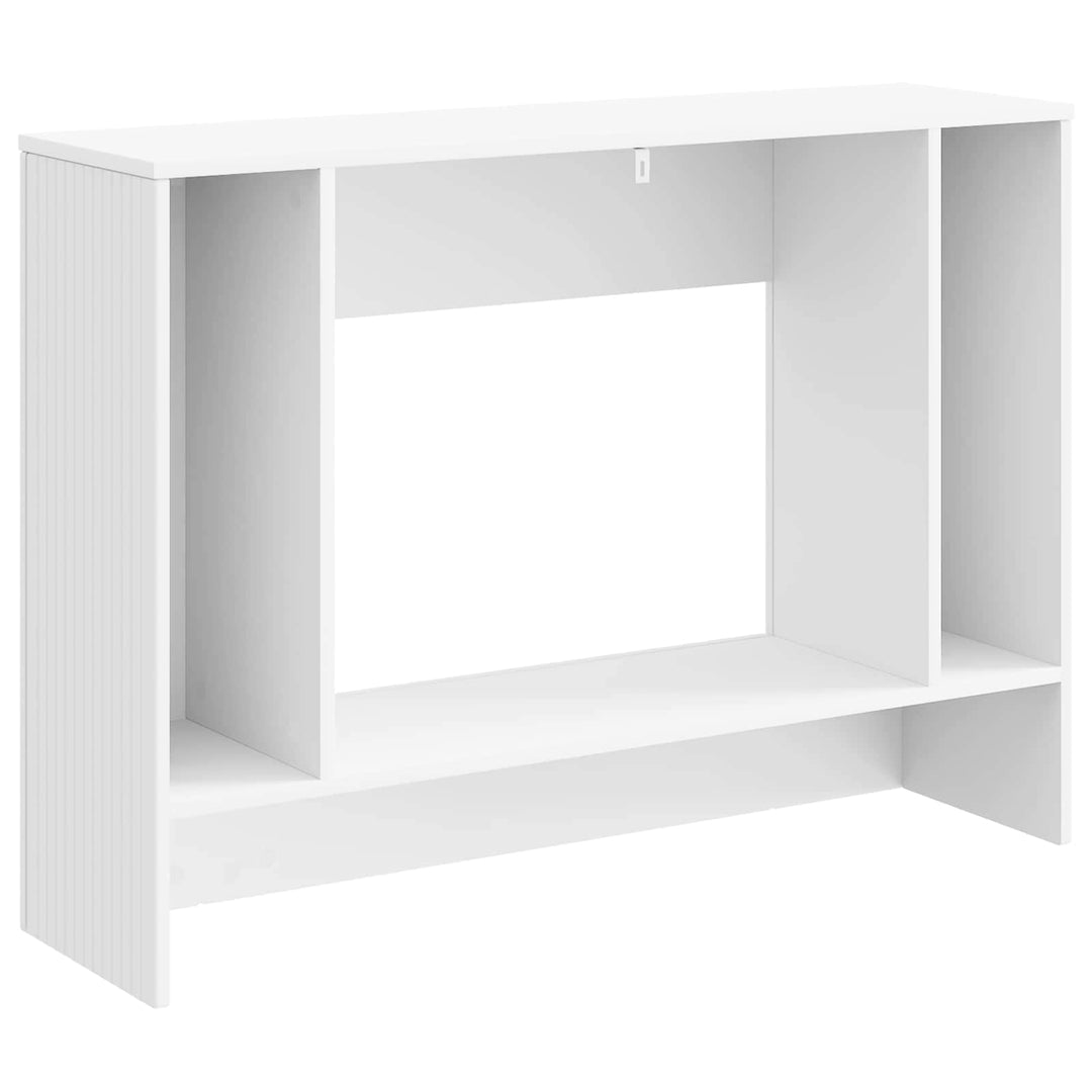 Konsolbord Stribet Hvid 101 x 29 x 74 cm Konstrueret træ