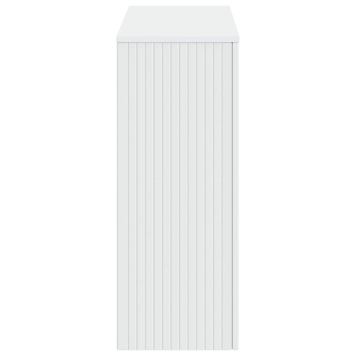 Konsolbord Stribet Hvid 101 x 29 x 74 cm Konstrueret træ