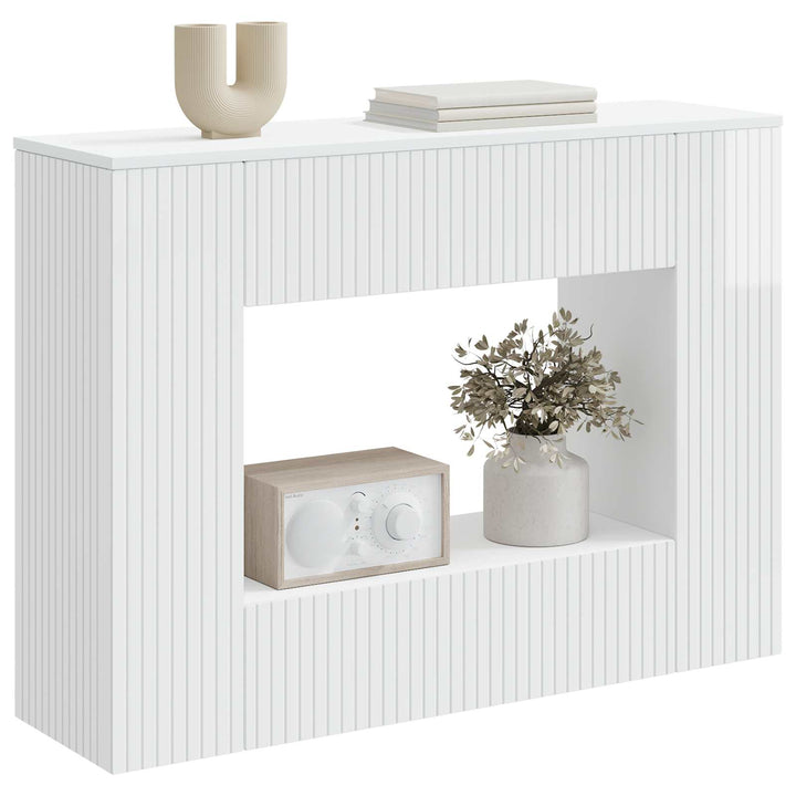 Konsolbord Højglans Hvid 101 x 29 x 74 cm Konstrueret træ