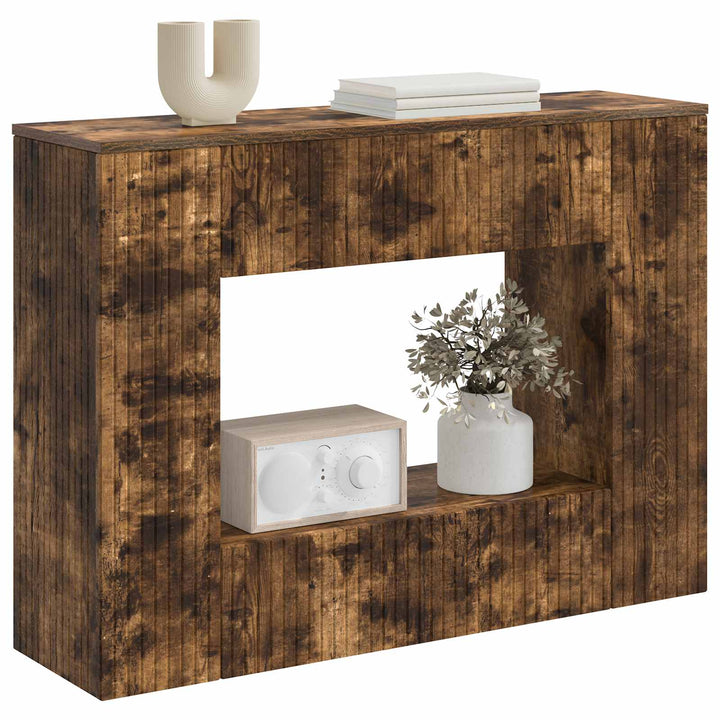 Konsolbord Røget Eg 101 x 29 x 74 cm Konstrueret træ
