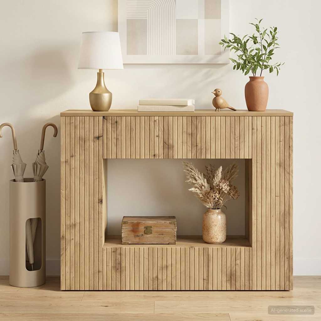 Konsolbord Artisan Eg 101 x 29 x 74 cm Konstrueret træ