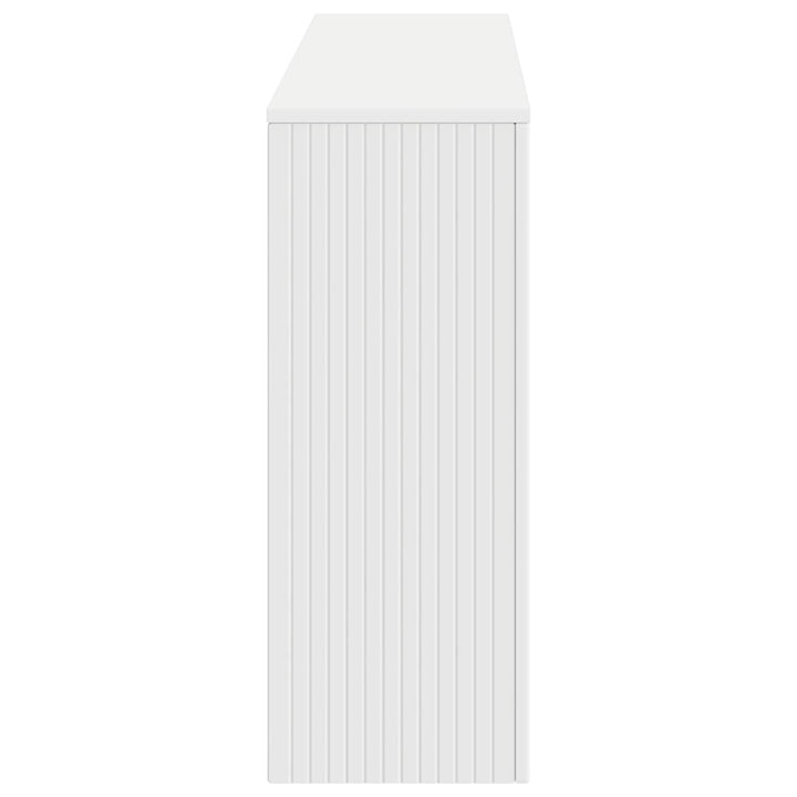 Konsolbord Stribet Hvid 155 x 29 x 74 cm Konstrueret træ