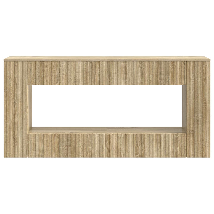 Konsolbord Stribet Sonoma eg 155 x 29 x 74 cm Konstrueret træ