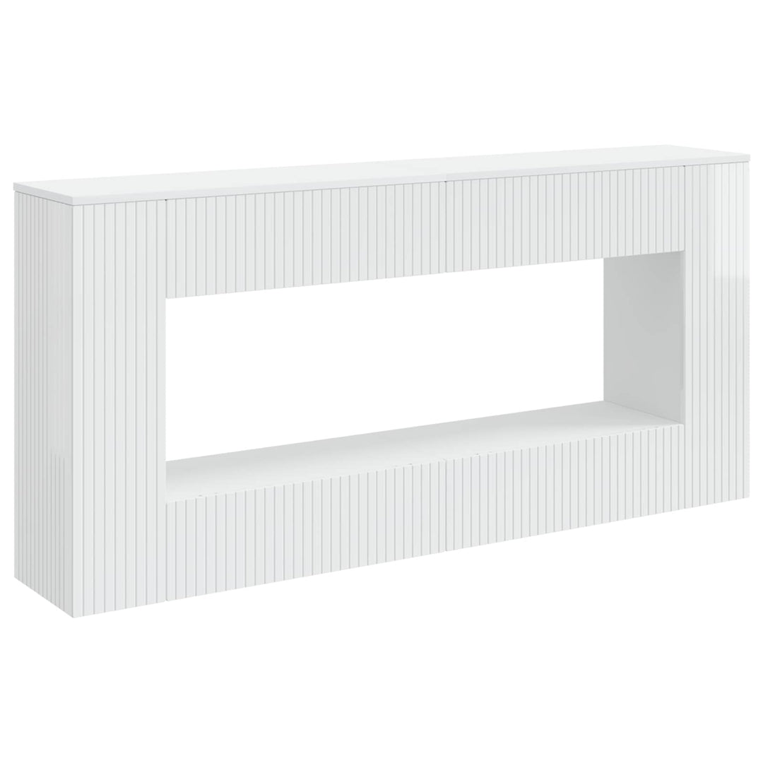 Konsolbord Højglans Hvid 155 x 29 x 74 cm Konstrueret træ