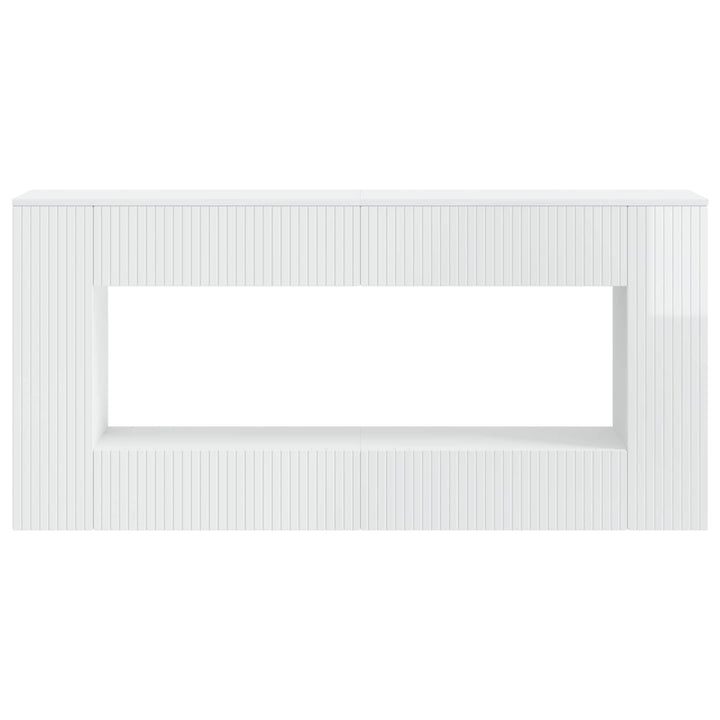 Konsolbord Højglans Hvid 155 x 29 x 74 cm Konstrueret træ