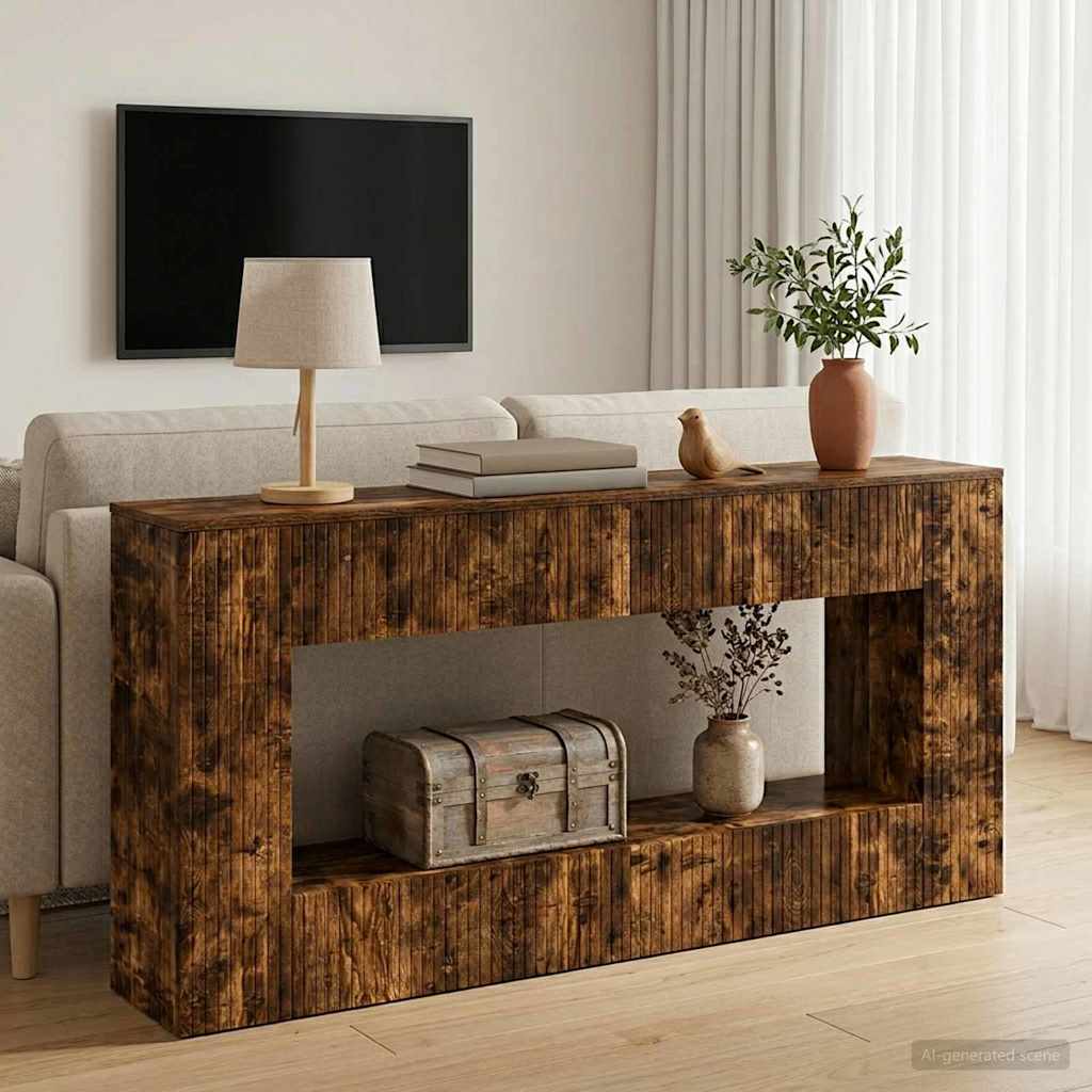 Konsolbord Røget Eg 155 x 29 x 74 cm Konstrueret træ