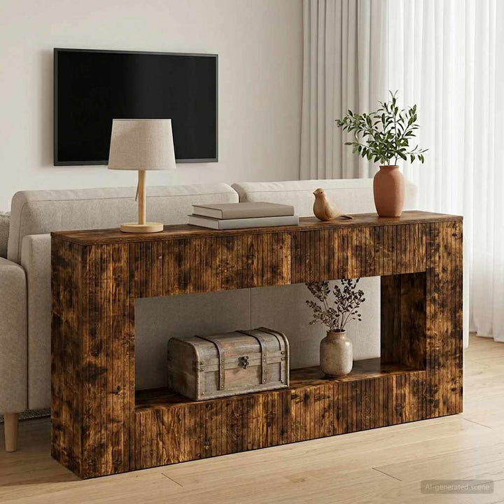 Konsolbord Røget Eg 155 x 29 x 74 cm Konstrueret træ