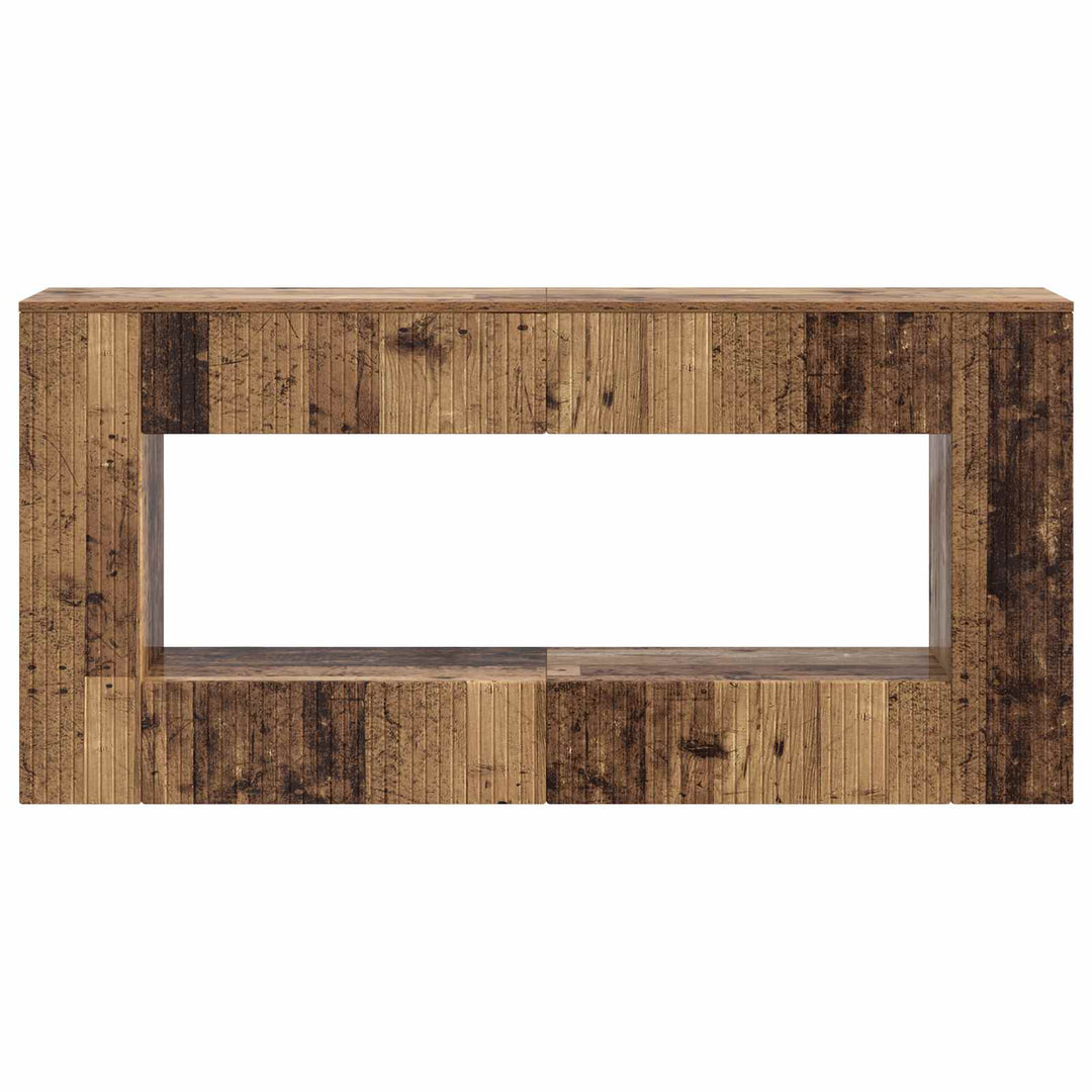 Konsolbord Stribet Gammelt træ 155 x 29 x 74 cm Konstrueret træ
