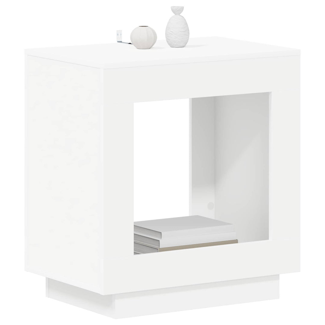Sidebord Hvid 60 x 40 x 65 cm Konstrueret træ