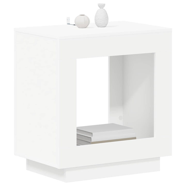Sidebord Hvid 60 x 40 x 65 cm Konstrueret træ