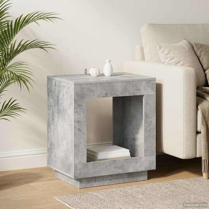 Sidebord Betongrå 60 x 40 x 65 cm Konstrueret træ