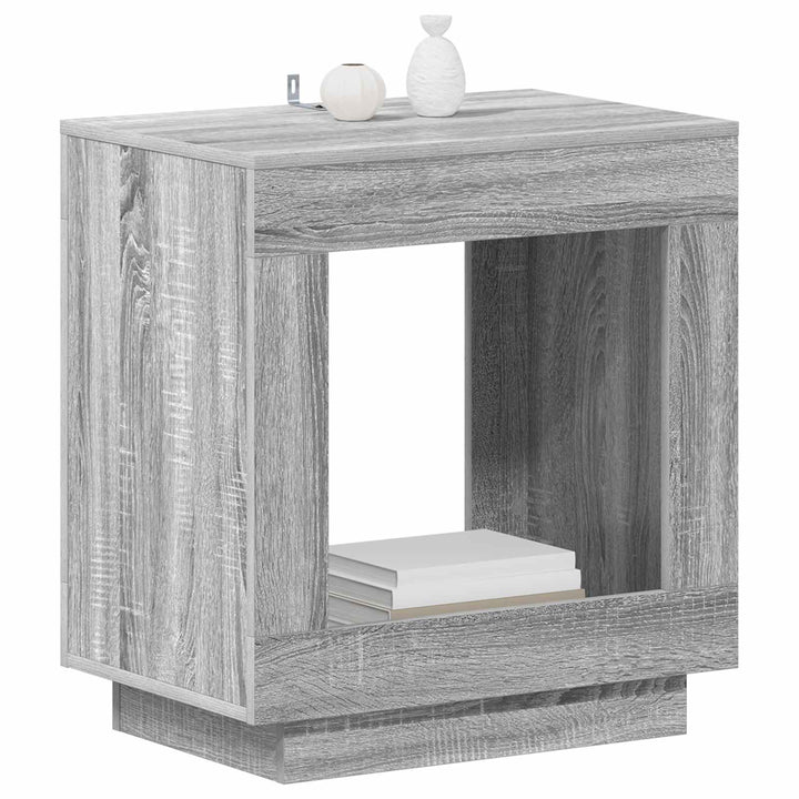 Sidebord Grå sonoma-eg 60 x 40 x 65 cm Konstrueret træ