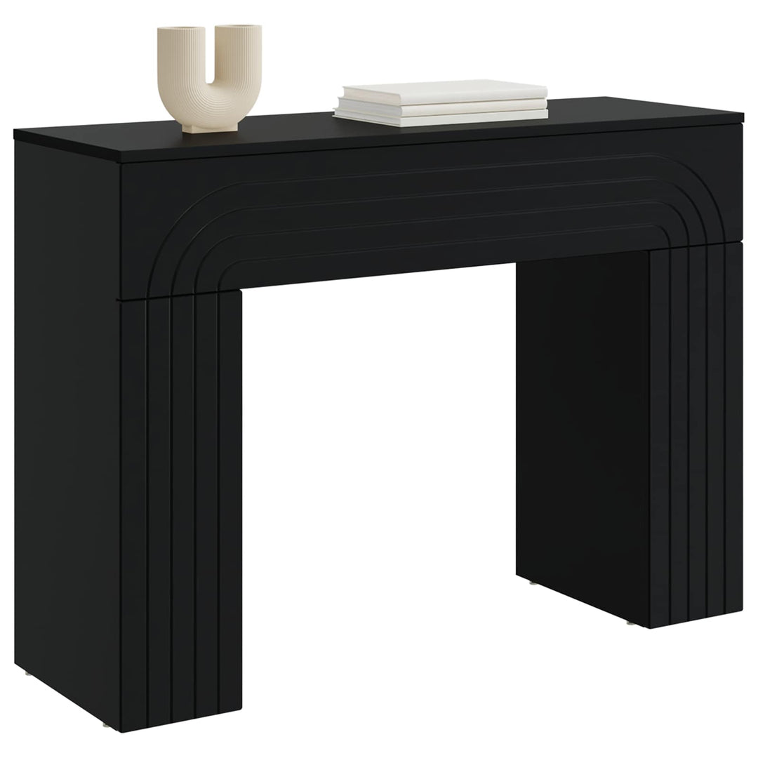 Sofabord Sort 102 x 35 x 75 cm Konstrueret træ