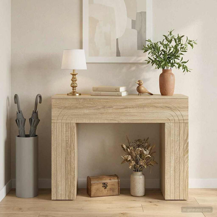 Sofabord Sonoma-eg 102 x 35 x 75 cm Konstrueret træ