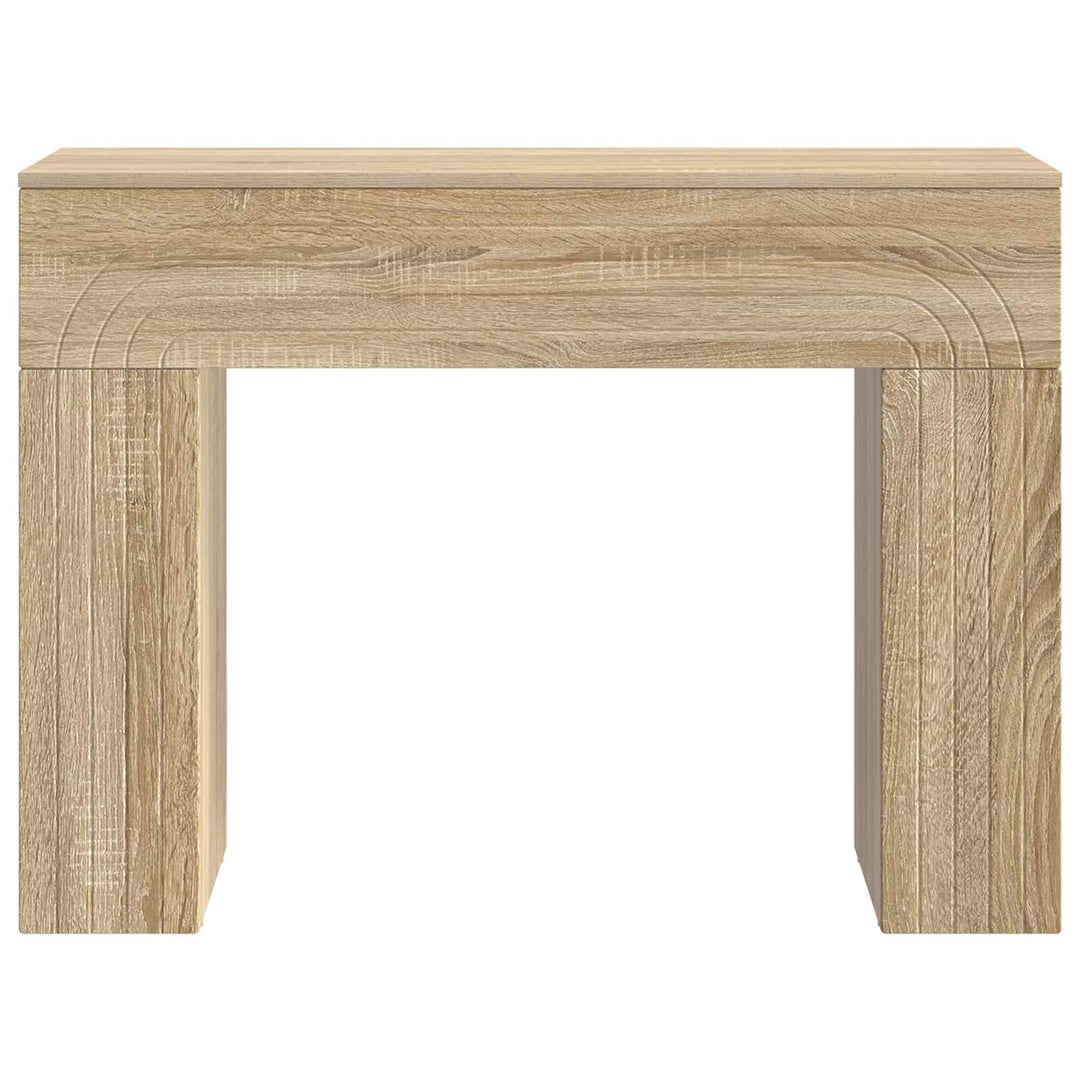 Sofabord Sonoma-eg 102 x 35 x 75 cm Konstrueret træ