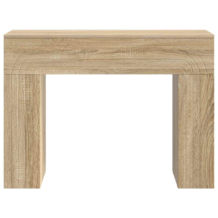 Sofabord Sonoma-eg 102 x 35 x 75 cm Konstrueret træ
