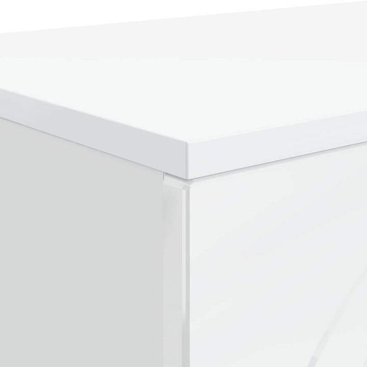Sofabord Hvid højglans 102 x 35 x 75 cm Konstrueret træ