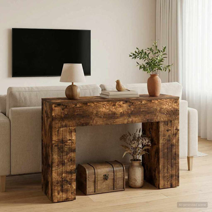 Sofabord Røget eg 102 x 35 x 75 cm Konstrueret træ