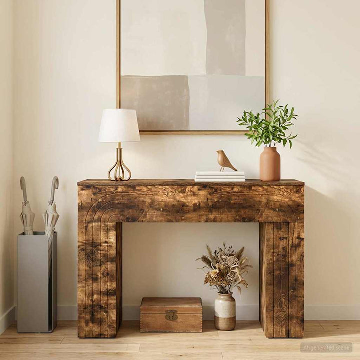 Sofabord Røget eg 102 x 35 x 75 cm Konstrueret træ