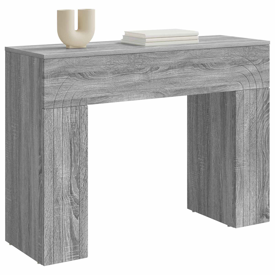 Sofabord Grå sonoma-eg 102 x 35 x 75 cm Konstrueret træ