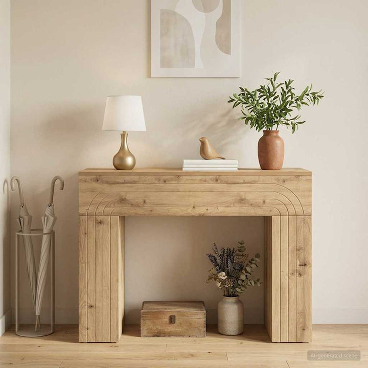 Sofabord Artisan-eg 102 x 35 x 75 cm Konstrueret træ