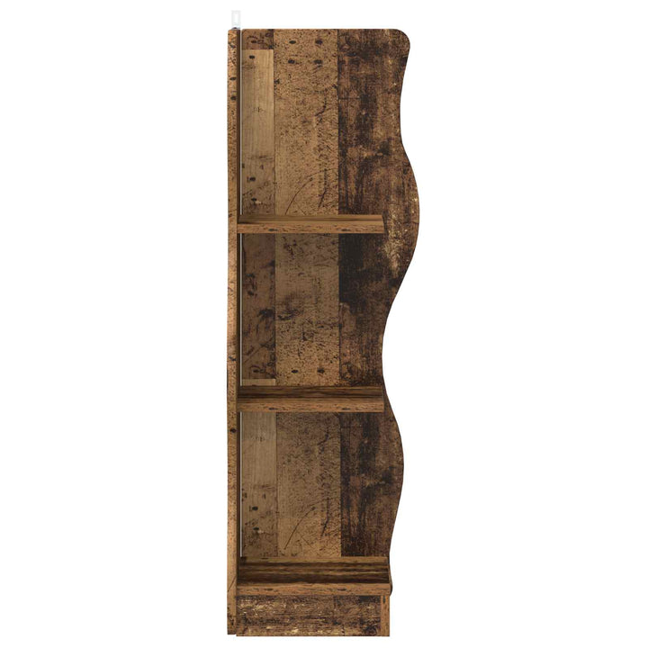 Hjørnehylde Gammelt træ 34 x 33 x 102 cm Konstrueret træ