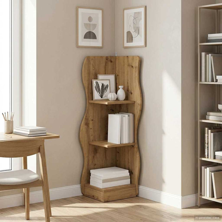 Hjørnehylde Artisan-eg 34 x 33 x 102 cm Konstrueret træ