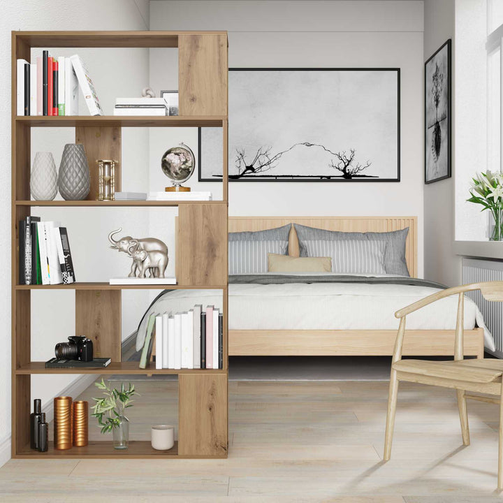 Bogskab Artisan Egetræ 80 x 24 x 159 cm Konstrueret træ