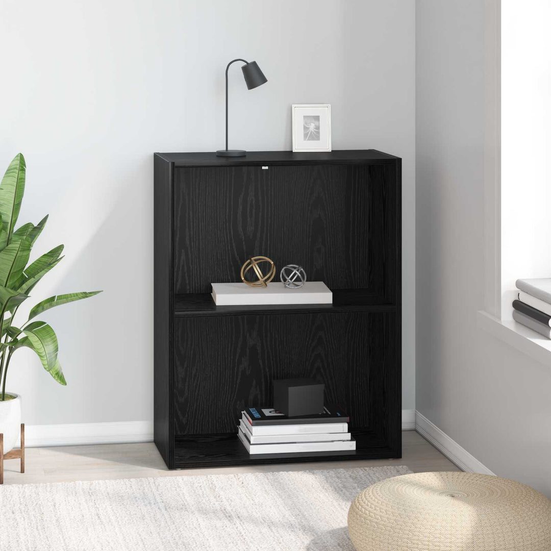 Bogreol 60 x 30 x 76.5 cm Konstrueret træ Sort eg