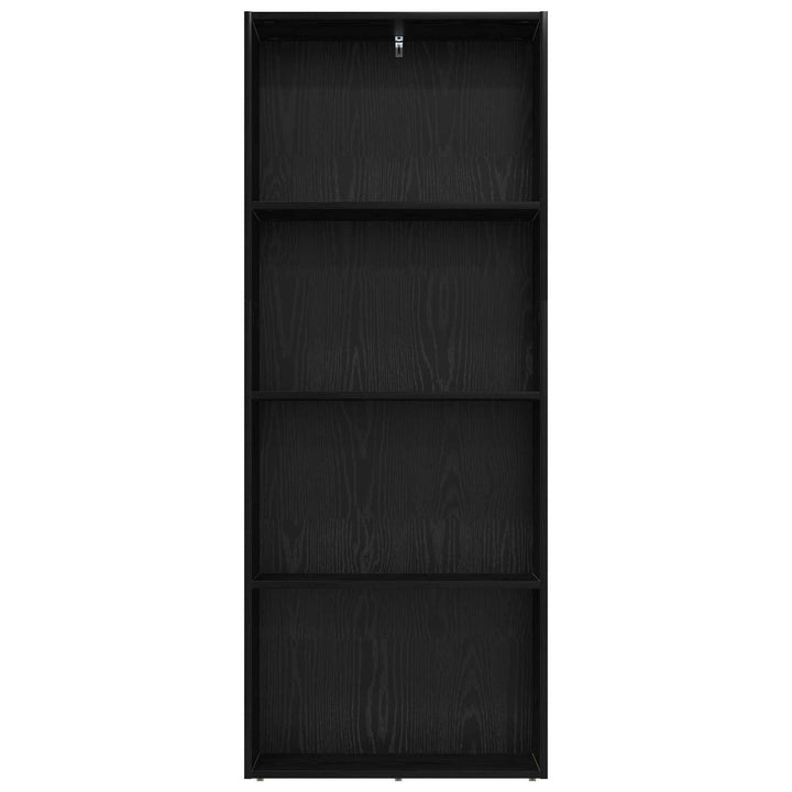 Selvstående boghylde Sort eg 60 x 30 x 151,5 cm Konstrueret træ