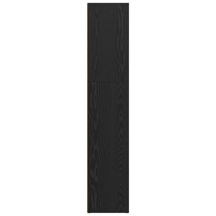 Selvstående boghylde Sort eg 60 x 30 x 151,5 cm Konstrueret træ